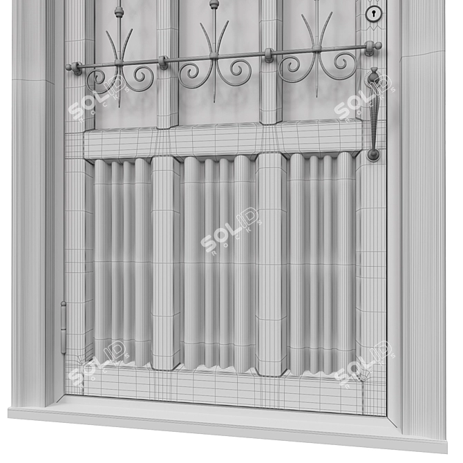 Classic 3D Max Door: 900mm x 2000mm 3D model image 6