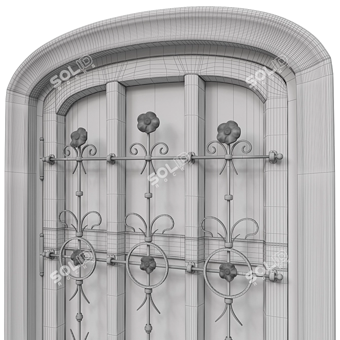 Classic 3D Max Door: 900mm x 2000mm 3D model image 7