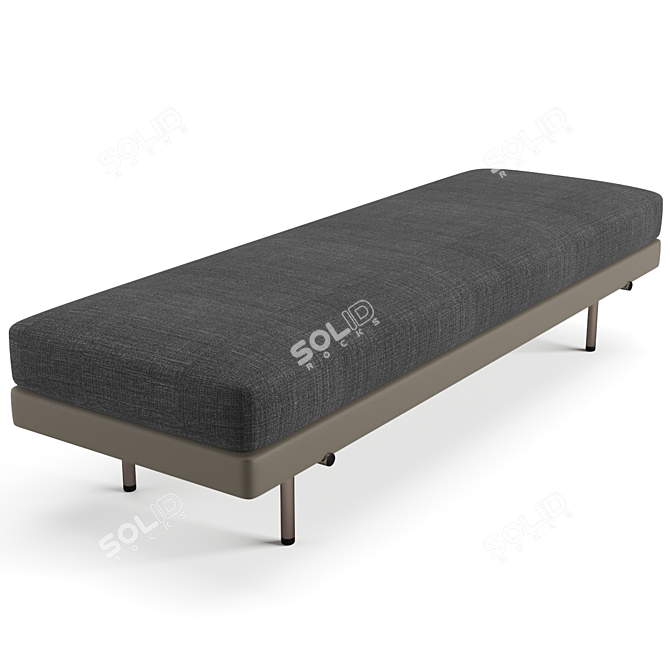 Minotti Torii: Elegant Bench & Ottoman Set 3D model image 3