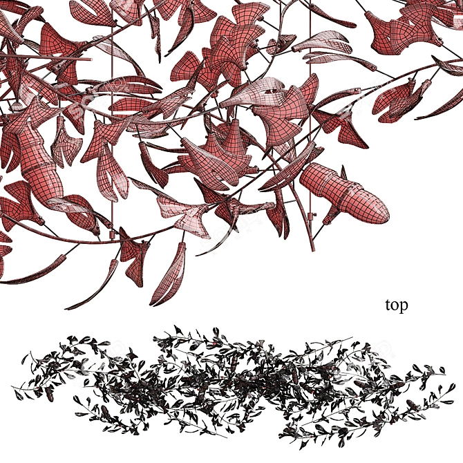 Gingko Glow - Adjustable Light 3D model image 2