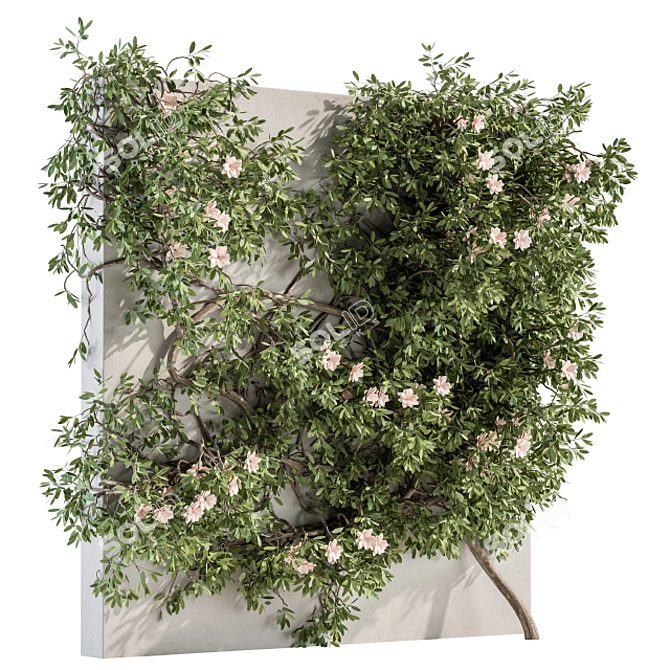 Outdoor Ivy Wall Plant Set 3D model image 1