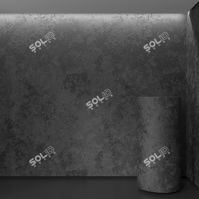 Seamless Plaster Texture Kit 3D model image 1