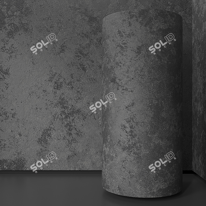 Seamless Plaster Texture Kit 3D model image 2