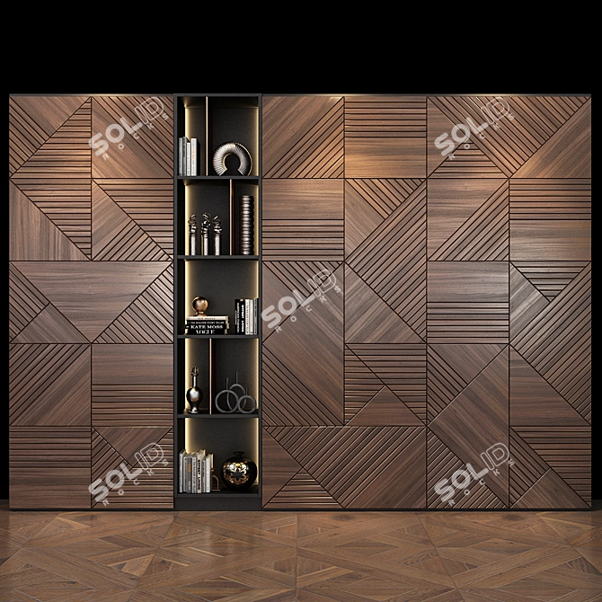 Elegant Cabinet Furniture 0406 3D model image 1