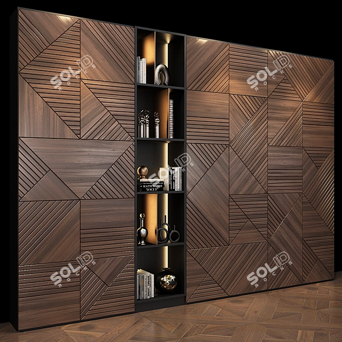 Elegant Cabinet Furniture 0406 3D model image 3