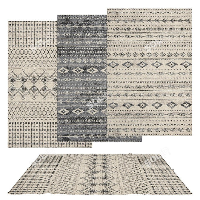 Versatile Rug Set: V-Ray, Corona & More 3D model image 1