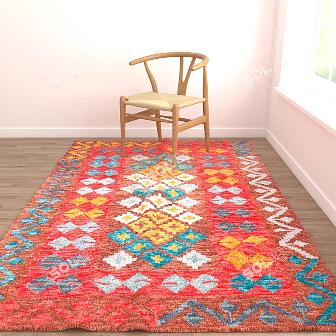 Versatile Set of 8 Rugs: No 266 3D model image 5