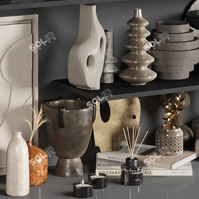 Elegant Decor Set - 3D Model 3D model image 3