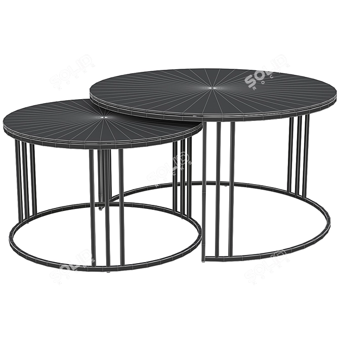 Modern Mercury Coffee Table 3D model image 2