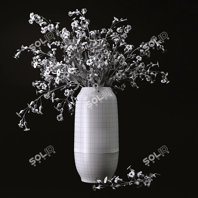 Meadow Beauty Handcrafted Flower Arrangement 3D model image 4