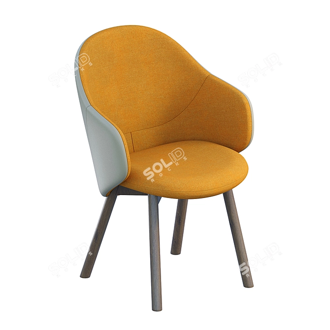 The Albu Armchair: Impressive Design, Ultimate Comfort 3D model image 2