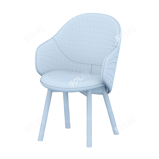 The Albu Armchair: Impressive Design, Ultimate Comfort 3D model image 5