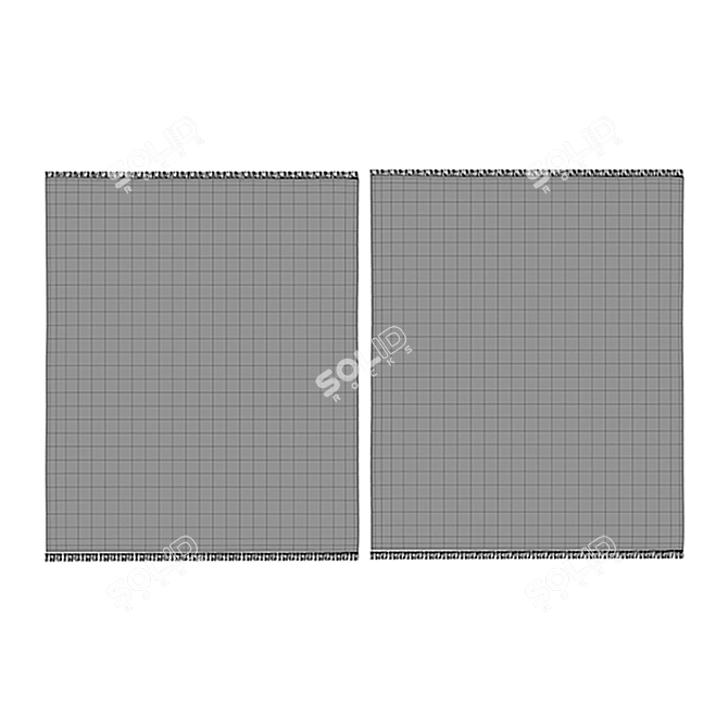 Modern Geometric Indoor Rug 3D model image 2