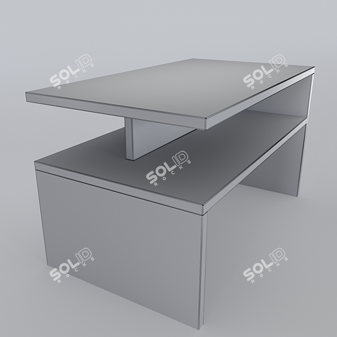 Modern Wooden Coffee Table 3D model image 2