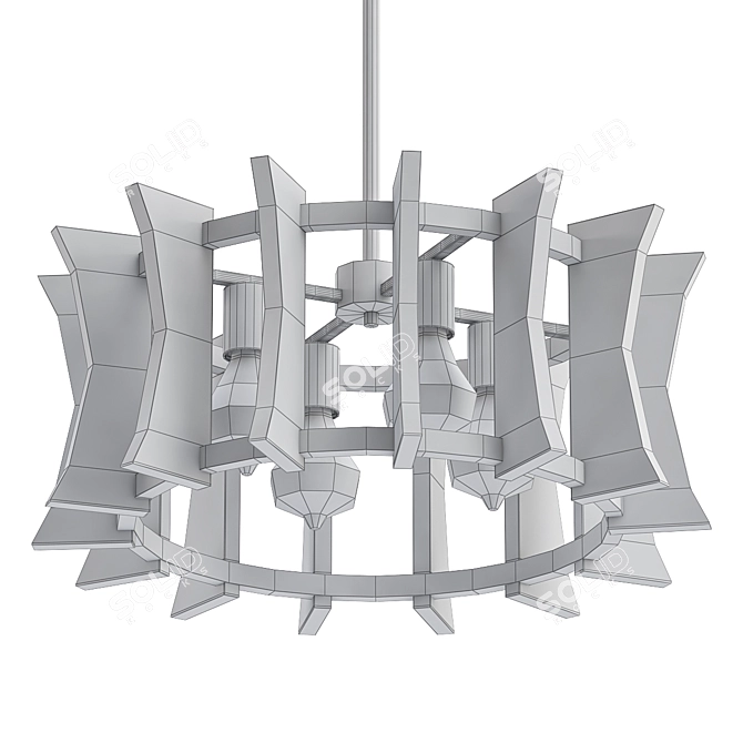 Garcia Convertible Chandelier - Transform Your Lighting 3D model image 2