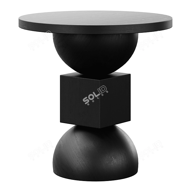 Modern Oak End Table: Jordan 3D model image 2