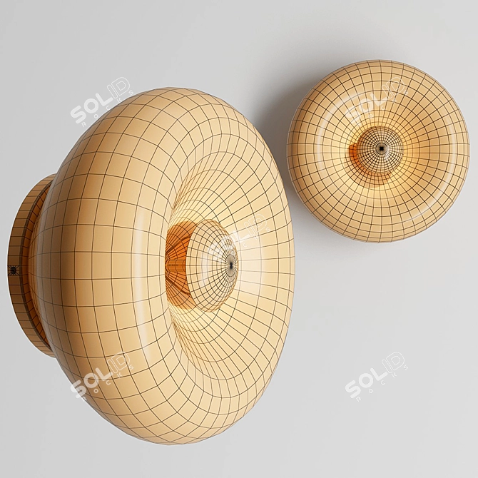 Modern Metallic Wall Light 3D model image 5