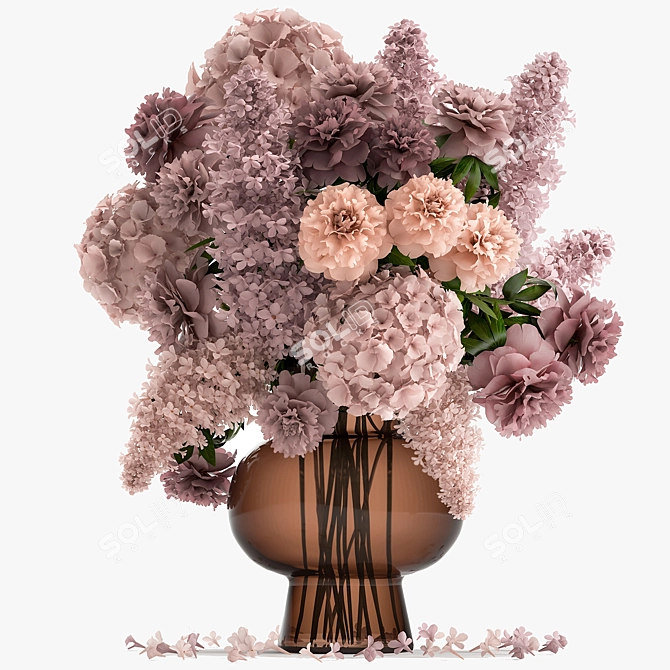 Spring Blooms Bouquet 3D model image 6