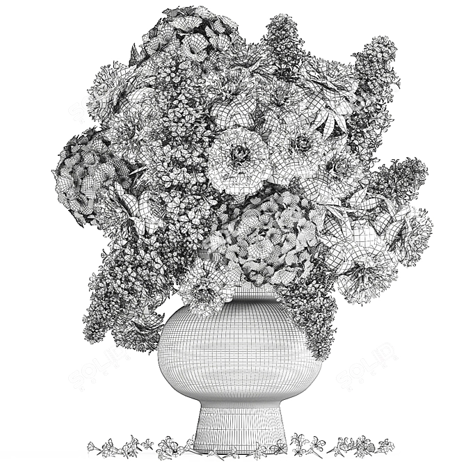 Spring Blooms Bouquet 3D model image 7