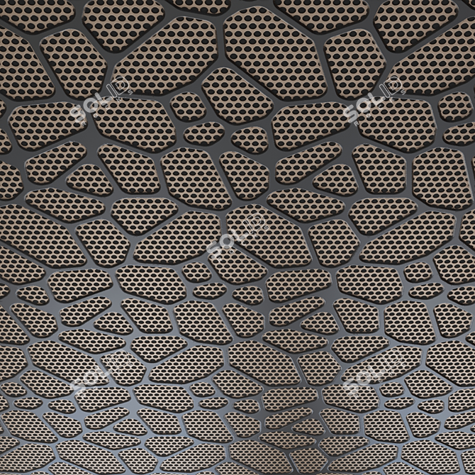 Seamless Geometric Material for Walls & Ceilings 3D model image 3