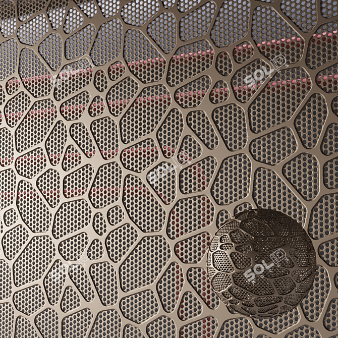 Seamless Geometric Material for Walls & Ceilings 3D model image 5