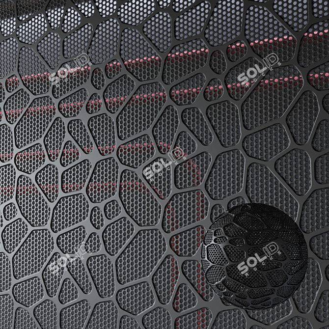 Seamless Geometric Material for Walls & Ceilings 3D model image 6