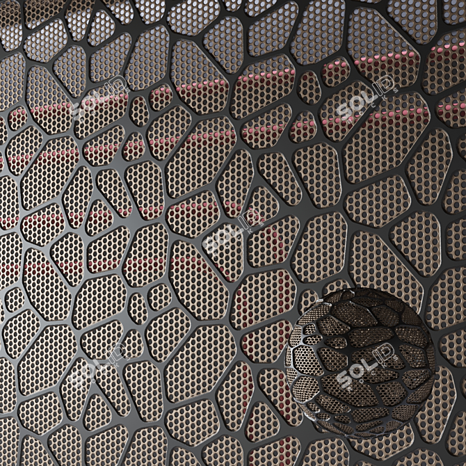 Seamless Geometric Material for Walls & Ceilings 3D model image 7