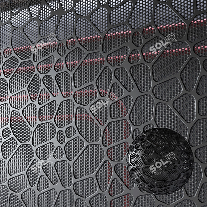 Seamless Geometric Material for Walls & Ceilings 3D model image 13