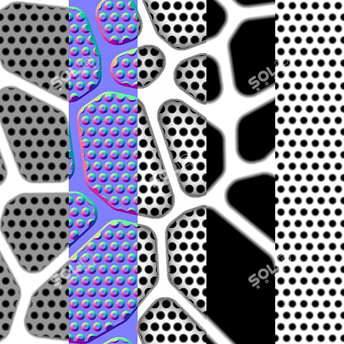 Seamless Geometric Material for Walls & Ceilings 3D model image 15