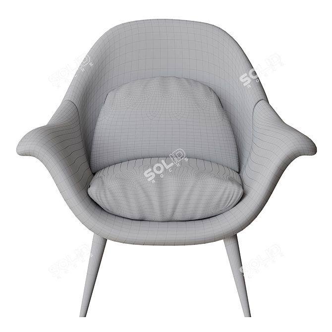 Swoon Chair: Sleek Scandinavian Design 3D model image 3