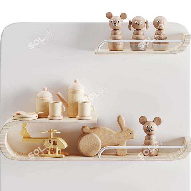 Children's Room Decor Set 04 3D model image 3