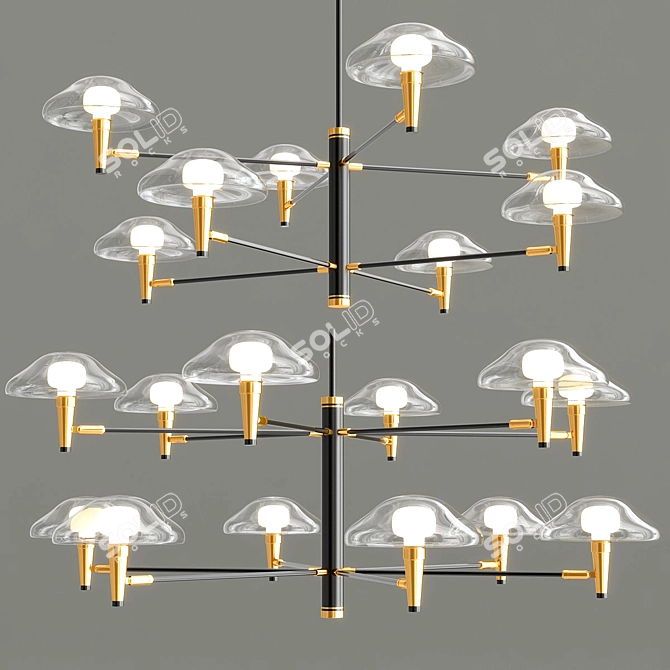 Modern Elegance Chandelier Meduza 3D model image 1