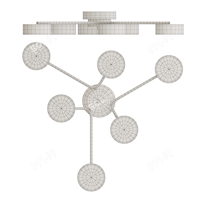 Lampatron DAHLIA 6 - Elegant LED Ceiling Chandelier 3D model image 4