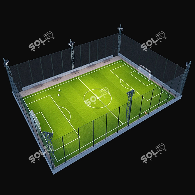 Ultimate Sports Arena: Football, Tennis & Basketball 3D model image 3