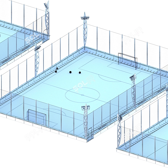 Ultimate Sports Arena: Football, Tennis & Basketball 3D model image 5
