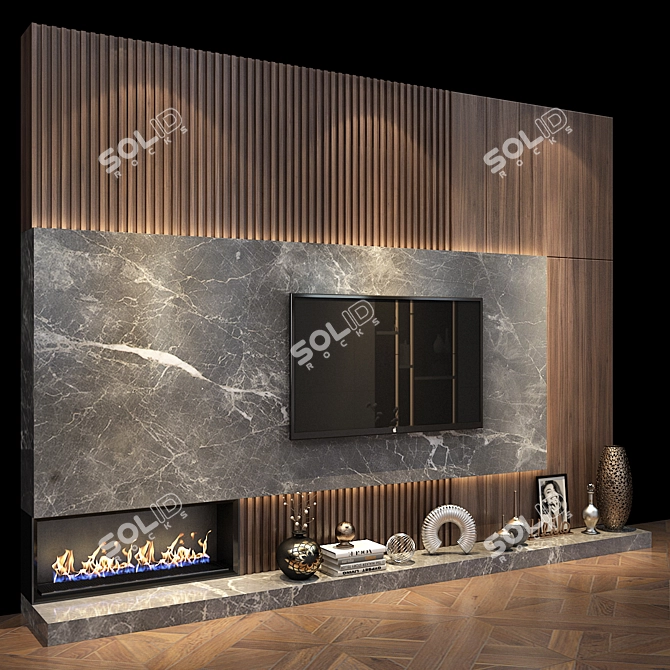 Sleek TV Shelf 0407 | Modern Design 3D model image 3
