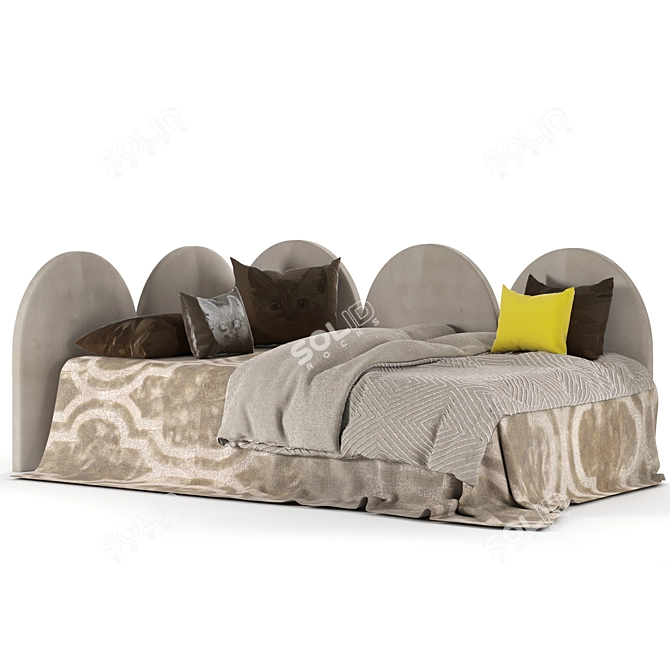 Elegancia Crescent Daybed Set 3D model image 5