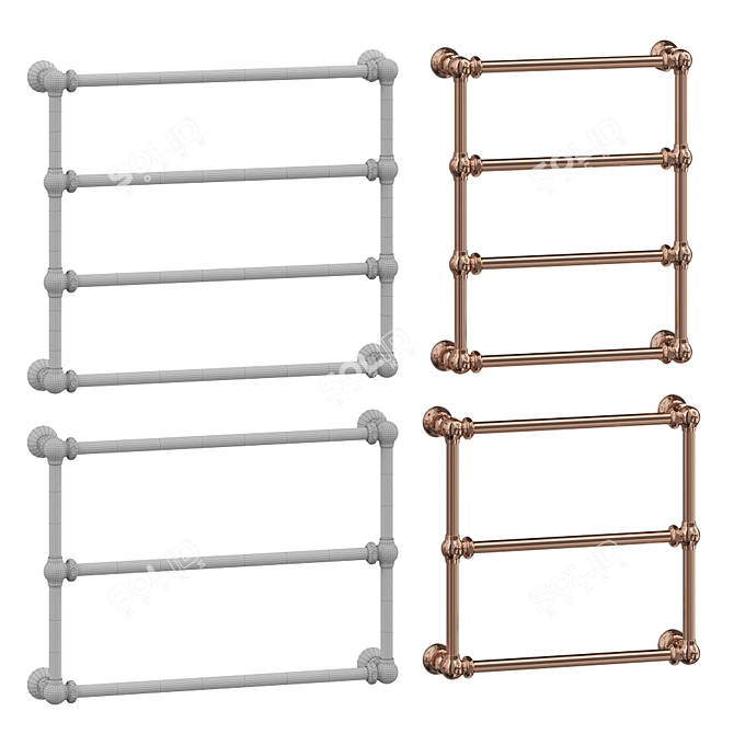 Stella Sirius Wall Mount Towel Warmer Set 3D model image 3
