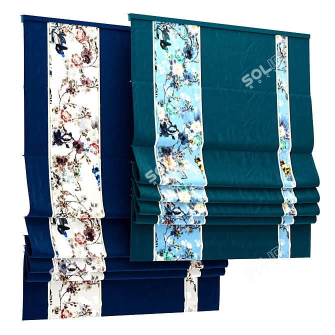 Elegant Roman Blind 96 3D model image 1