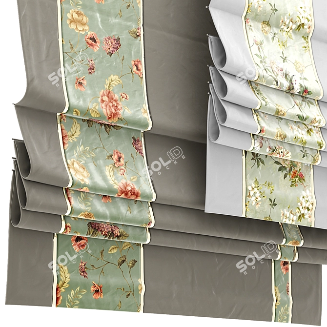 Elegant Roman Blind 97 3D model image 2