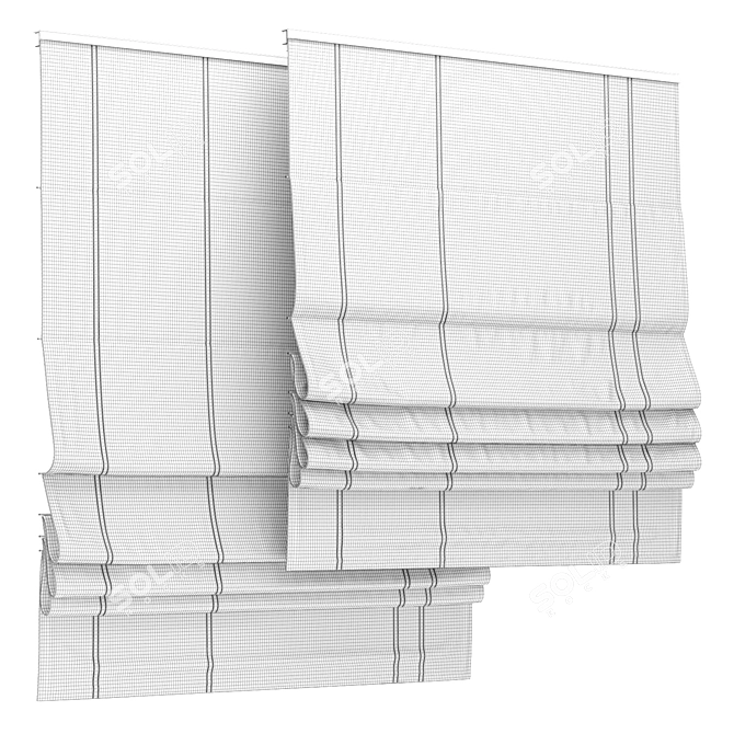 Elegant Roman Blind 97 3D model image 3