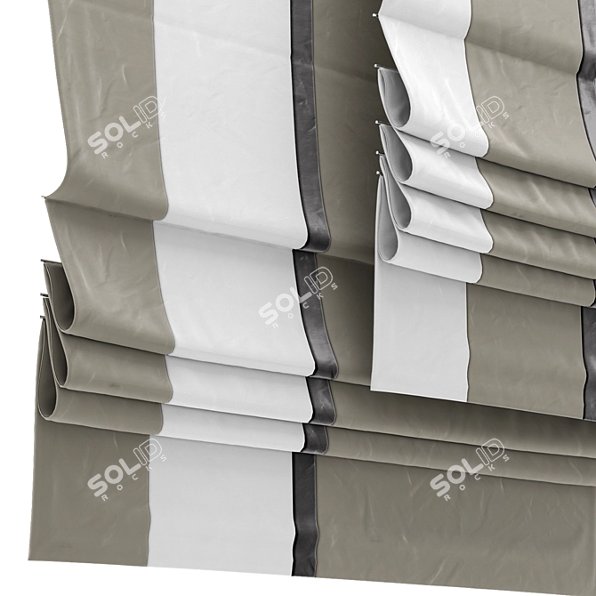 Elegant Roman Blinds 100 3D model image 2