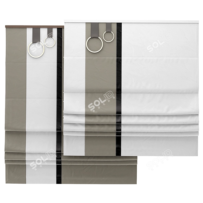 Elegant Roman Blinds 100 3D model image 4