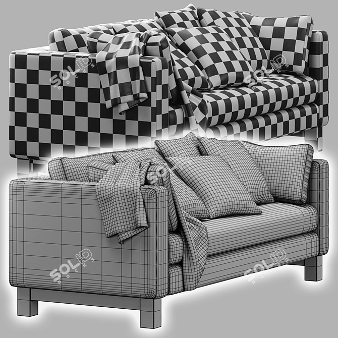 Pacific Wood-Leg Sofa 3D model image 5