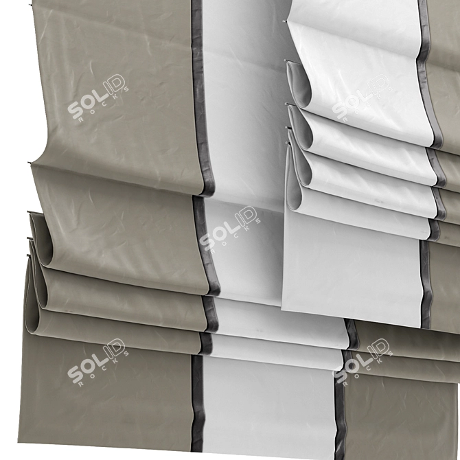 Elegant Roman Blind 102 3D model image 3