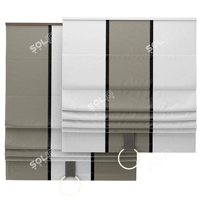 Elegant Roman Blind 103 3D model image 3