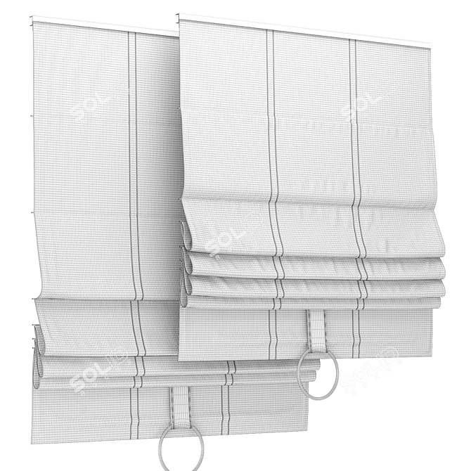 Elegant Roman Blind 103 3D model image 4