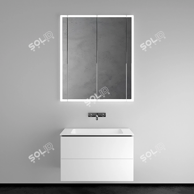 Title: Geberit ONE Bathroom Set 3D model image 3