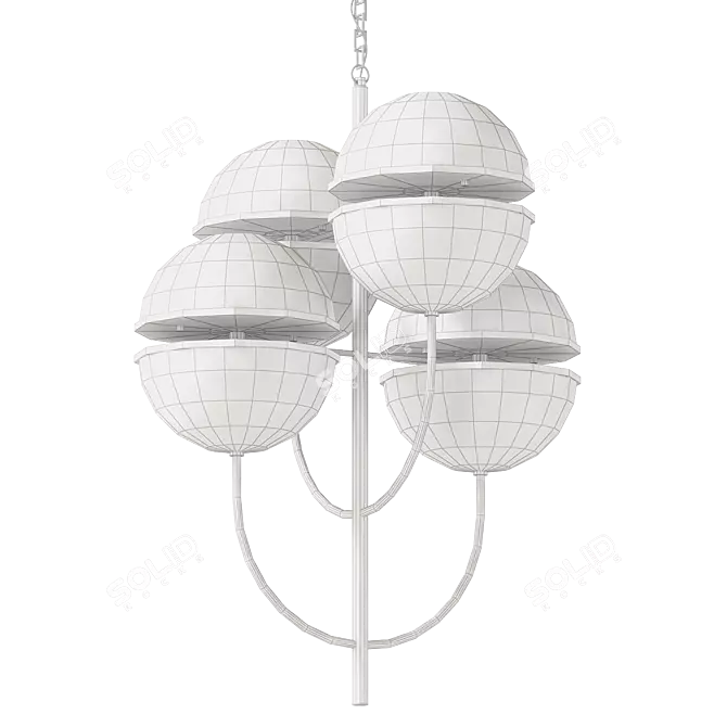 Elegant Spiridon Chandelier 3D model image 2