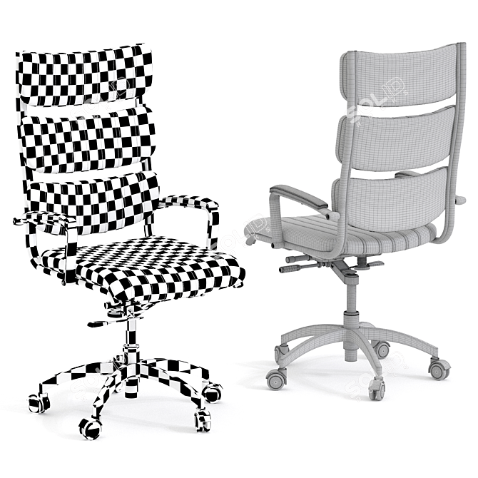 ErgoFlex Office Armchair 3D model image 2